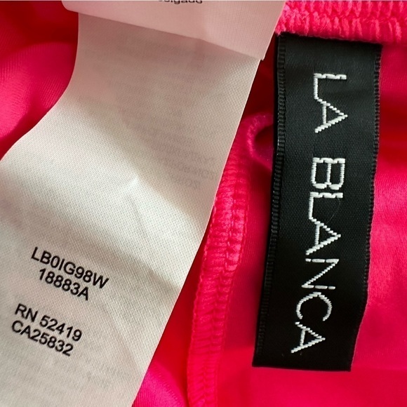 La Blanca Island Goddess Side Shirred High Waist Bottom Women Plus Size 22W Pink - Picture 8 of 13